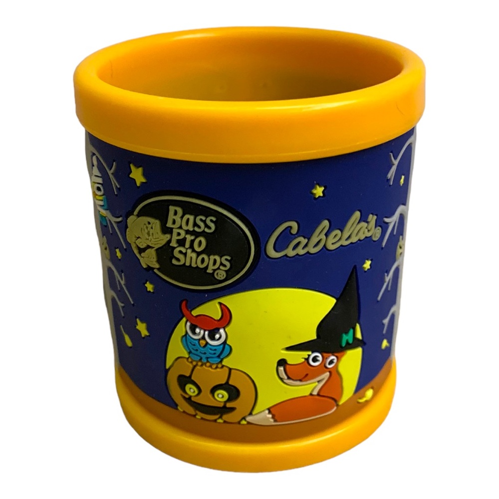 Cabela's Bass Pro Shop Plastic 3D Halloween Glow in Dark Handle Cup Mug Kids